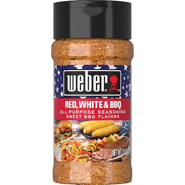 WEBER RED, WHITE & BBQ SEASONING, 3.8 OZ