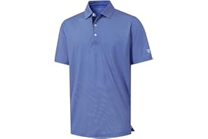 M MAELREG Mens Golf Shirt Short Sleeve Dry Fit Print Moisture Wicking Performance Patterns Collared Polo Shirt