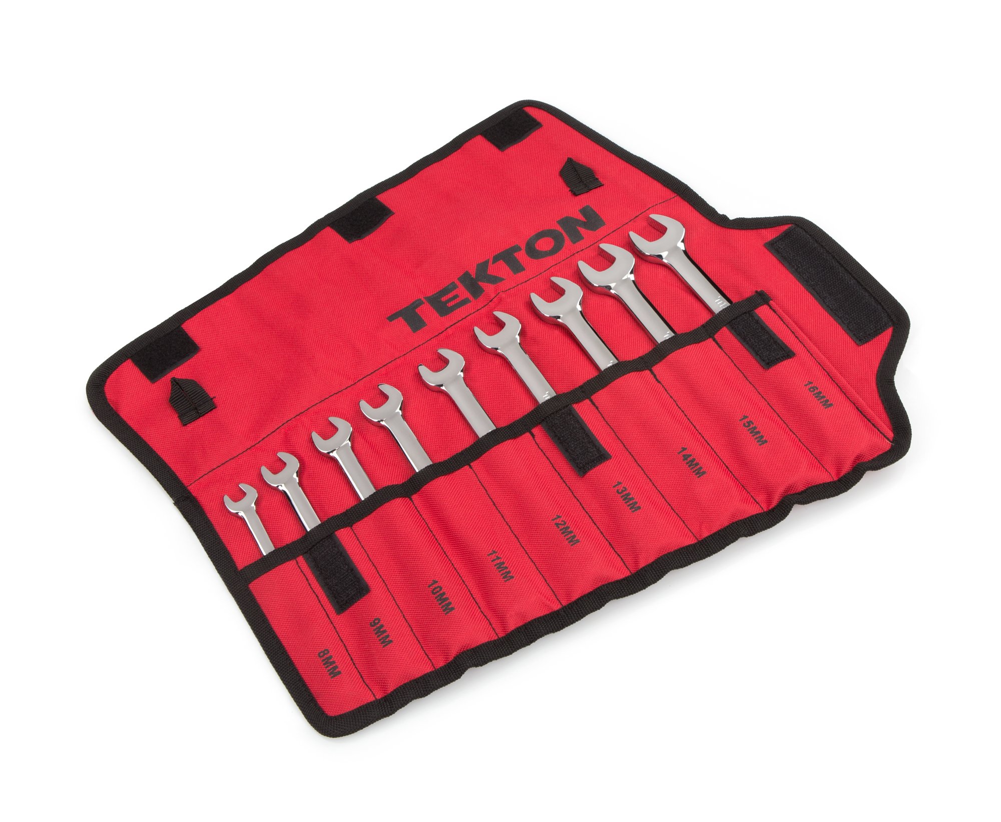 TEKTON Combination Wrench Set with Rollup Storage Pouch, Metric, 8 mm