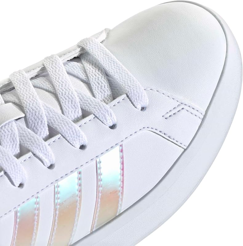 Sapatos unissex para crianças Grand Court 3.0 Junior, FTWR Branco/Iridescente/Quase Rosa, 38 EU