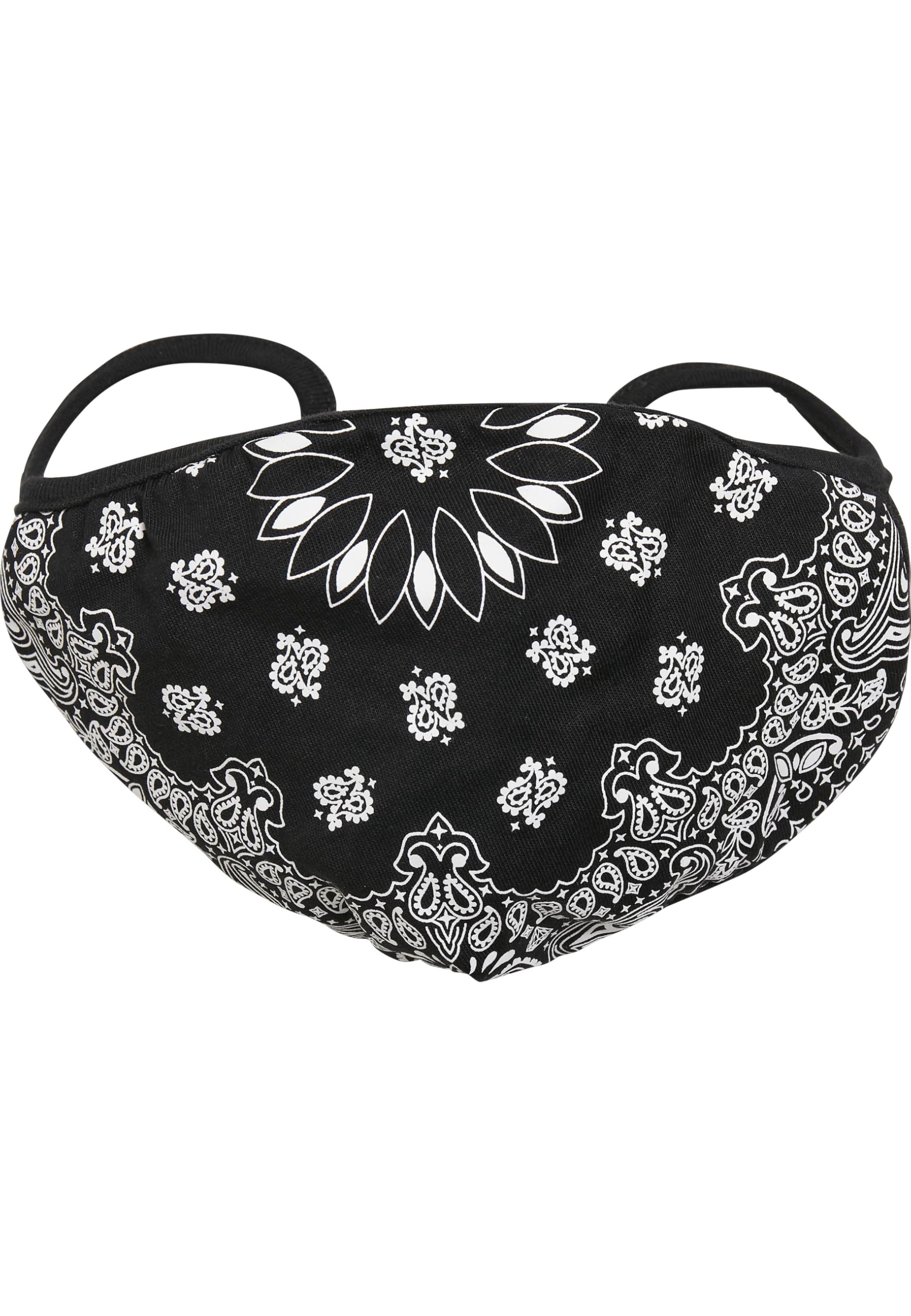 Mister Tee Urban Classics Bandana Face Mask 2-Pack Face Mask for everyday use, Unisex Cotton Face Mask, Breathable Mouth & Nose Mask, Washable & Reusable, Patterned, One Size, Quantity: 2