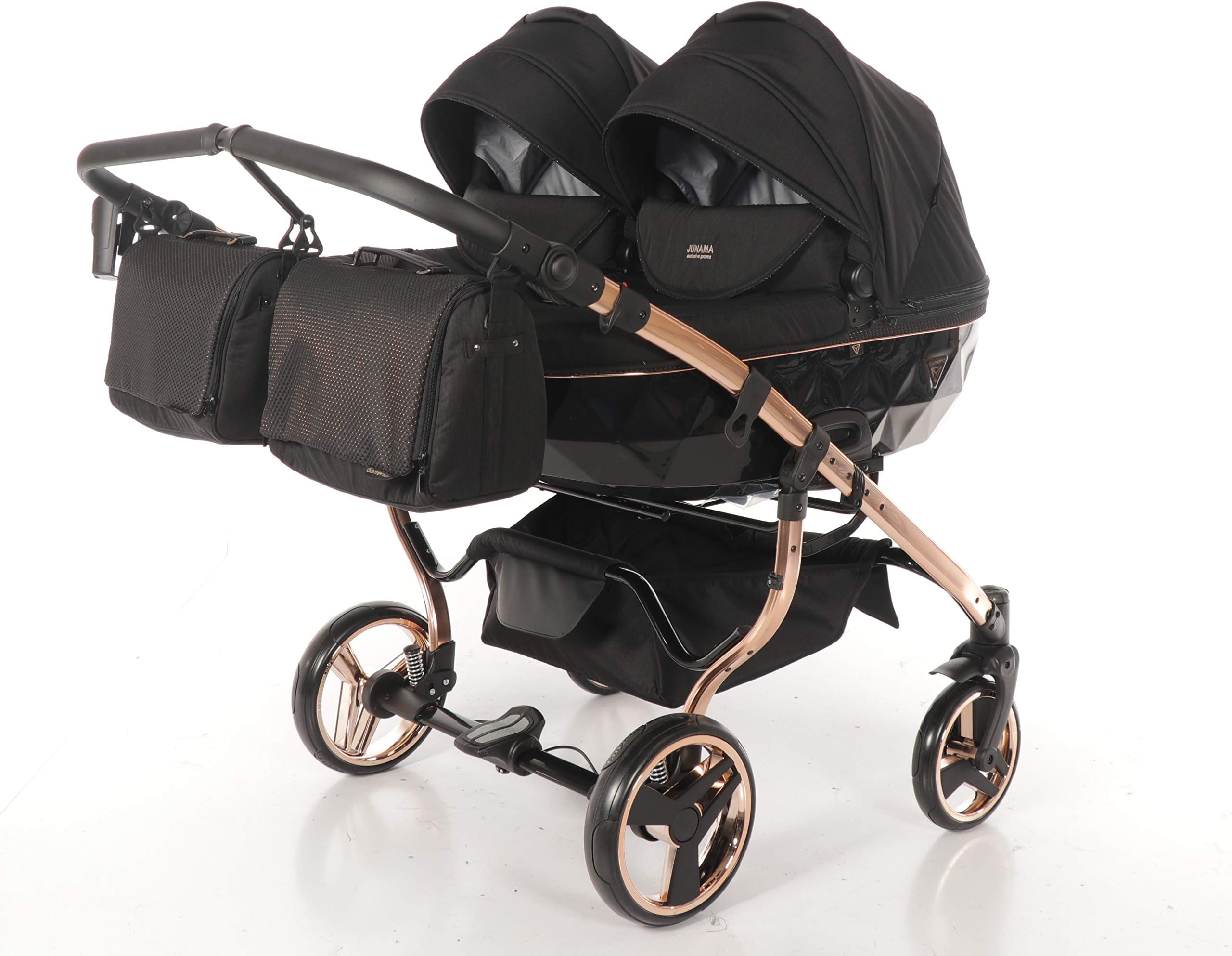 Double Buggy Twin JUNAMA Duo Individual JUNAMA Duo (03. Schwarz-Rosegold, 3IN1)