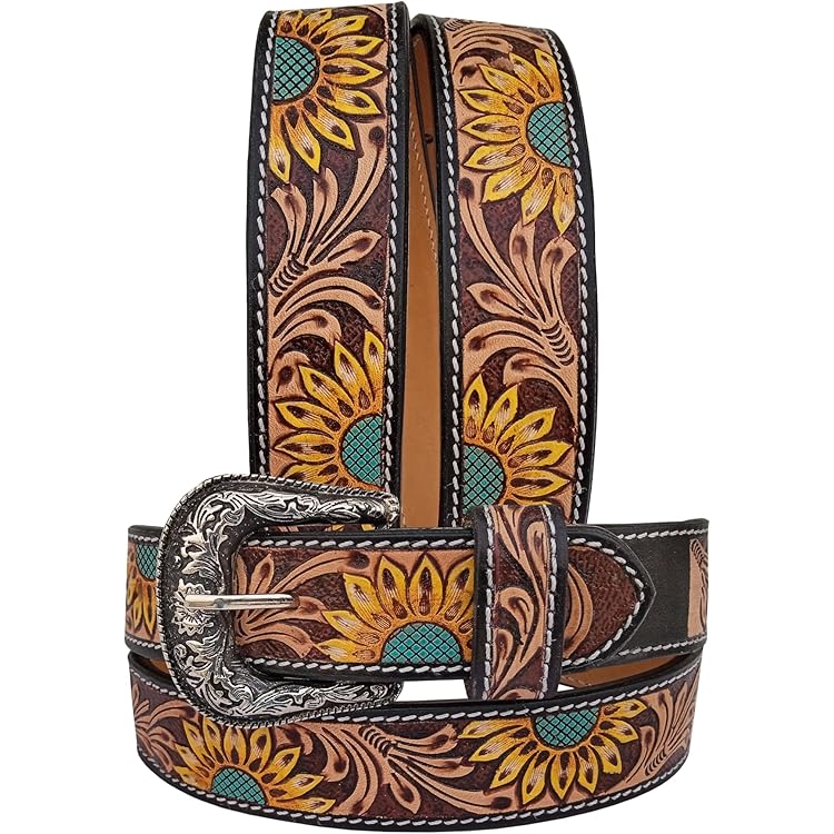 Affilare Belt for Kids Or Young Adults Western Belt Sunflower