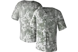 Aizqaoalk Baseball Jerseys Blank for Men Shirts Short Sleeve Hip Hop Sports Casual Button Down Uniforms