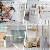 Lifewit 80L Collapsible Laundry Basket Hamper with Extended Handles, 2 Pack view 7