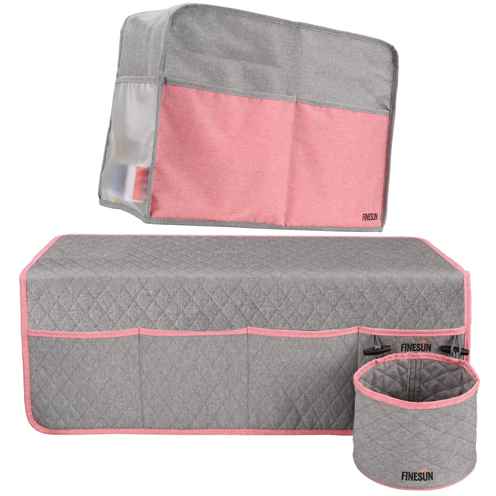 2in1 Sewing Machine Accessories, Includes Sewing Machine Dust Cover and Mat for Brother, Singer, Bernina and Most Machines (pink)