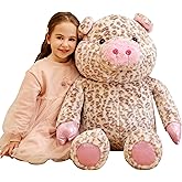 IKASA Giant Spotted Pig Stuffed Animal Plush Toy, 30" Large Soft Huge Big Jumbo Fluffy Plushies Toys for Kids Girls Boys