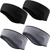 Syhood 4 Pieces Kids Fleece Headband Winter Ear Headbands Warmer Ear Muff for Child Outside Sporting Running