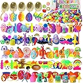 ZEAYOU 300 Pcs Prefilled Easter Eggs with Toys Inside,Easter Basket Stuffers,Surprise Easter Egg Fillers,Prizes Classroom Events,Easte Party Favors
