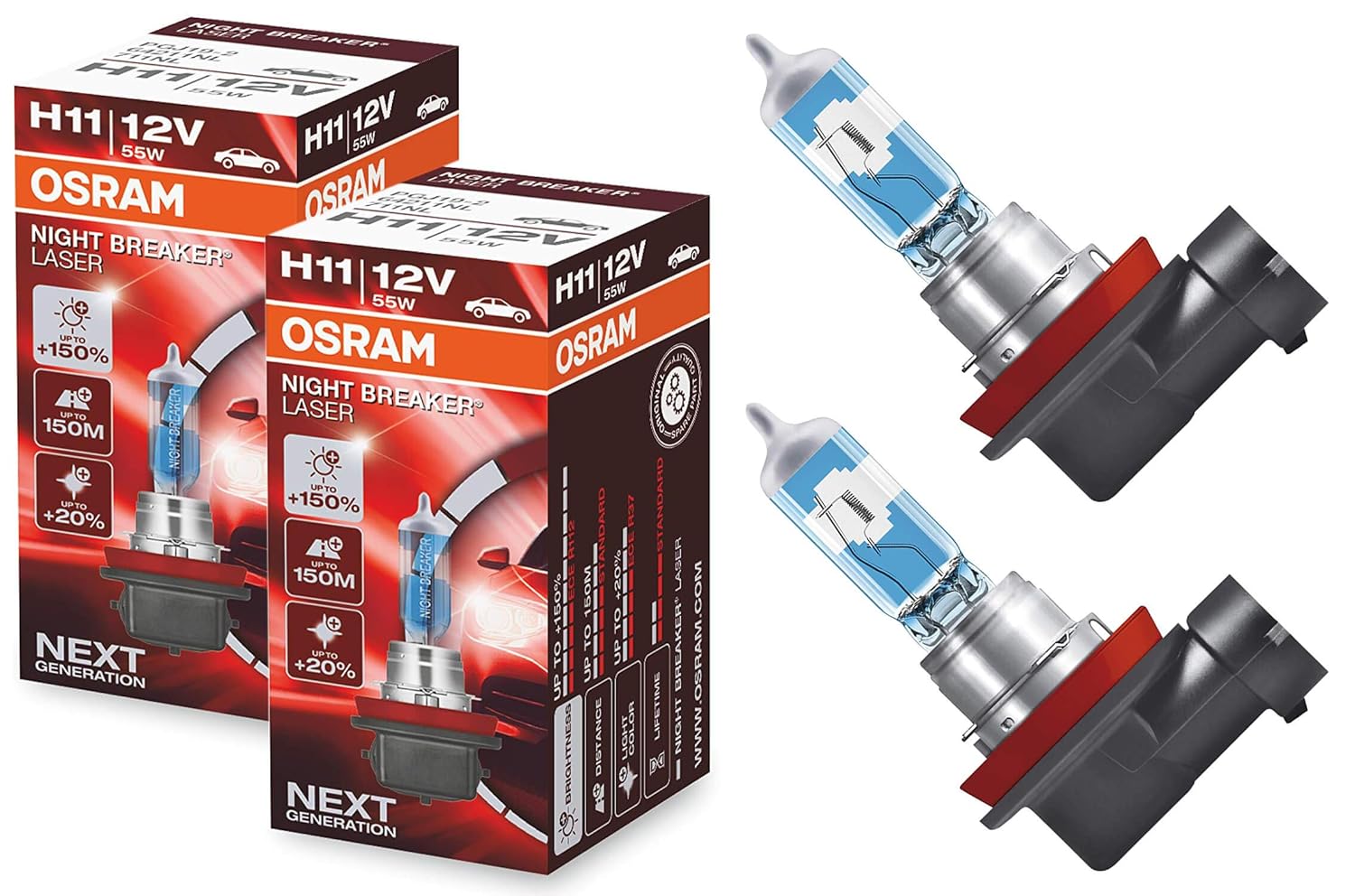 Osram next gen. Osram 64211nl. osram night breaker laser h11. лампа ph11 osram. лед лазер h11.