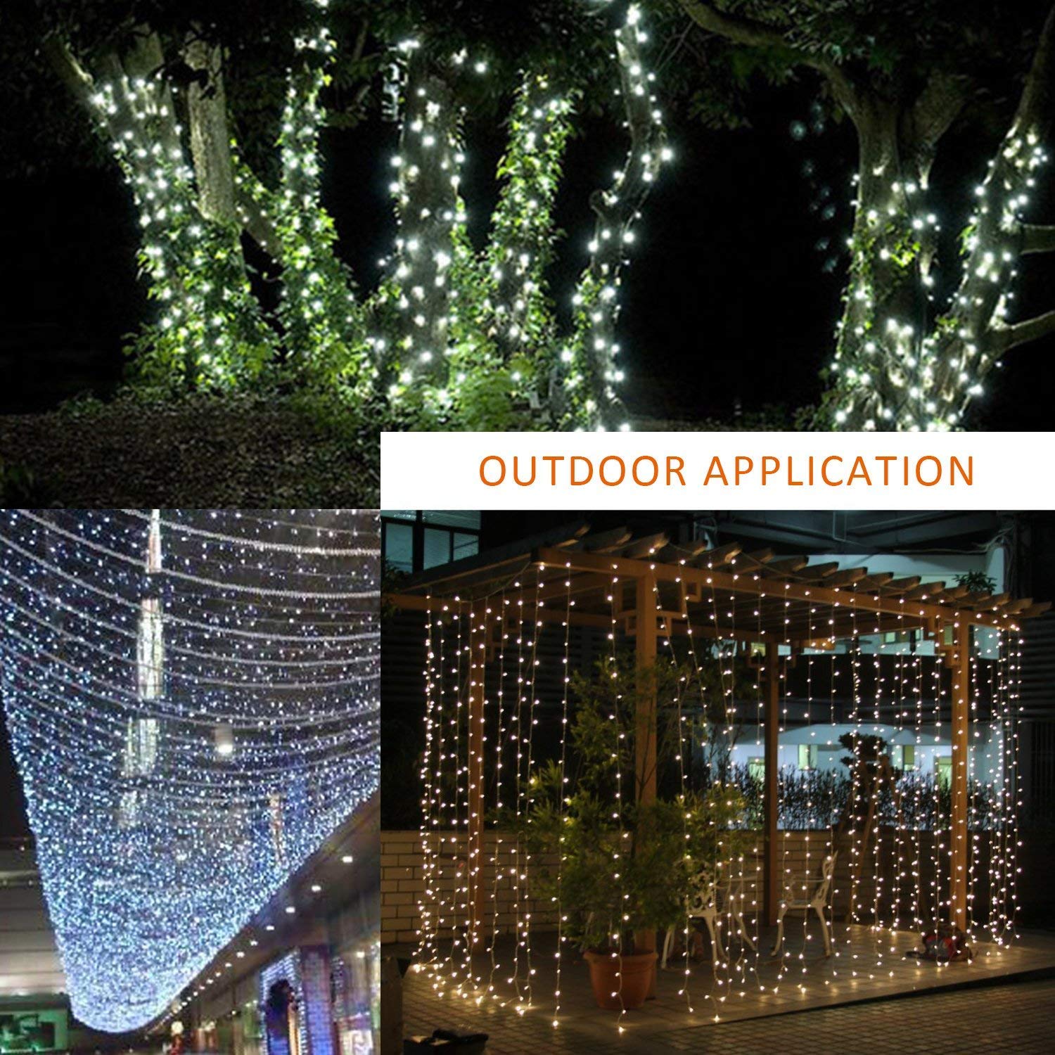 Elebor LED Fairy Lights, 2 Packs 33ft 100LED Remote Control Waterproof Deco Rope Lights Battery Operated String Lights Copper Wire Lights for Christmas (Warm)