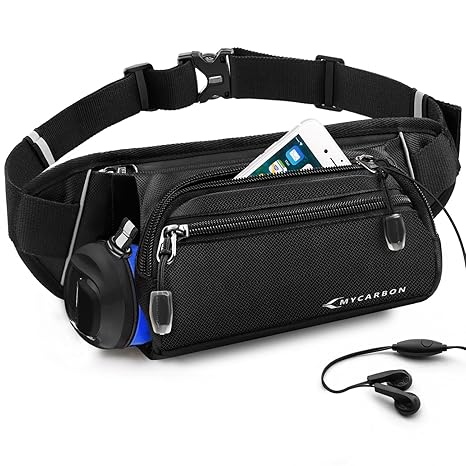MYCARBON Bauchtasche große Trinkflasche Laufgürtel für Handy unter 6 Zolls, für Langlauf, Laufen, Joggen geeignete Hüfttasche