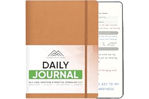 Journal For Men & Women - Gratitude Journal, Mental Health & Self Care Journal For Women & Men - A5 - Leather - Productivity Store