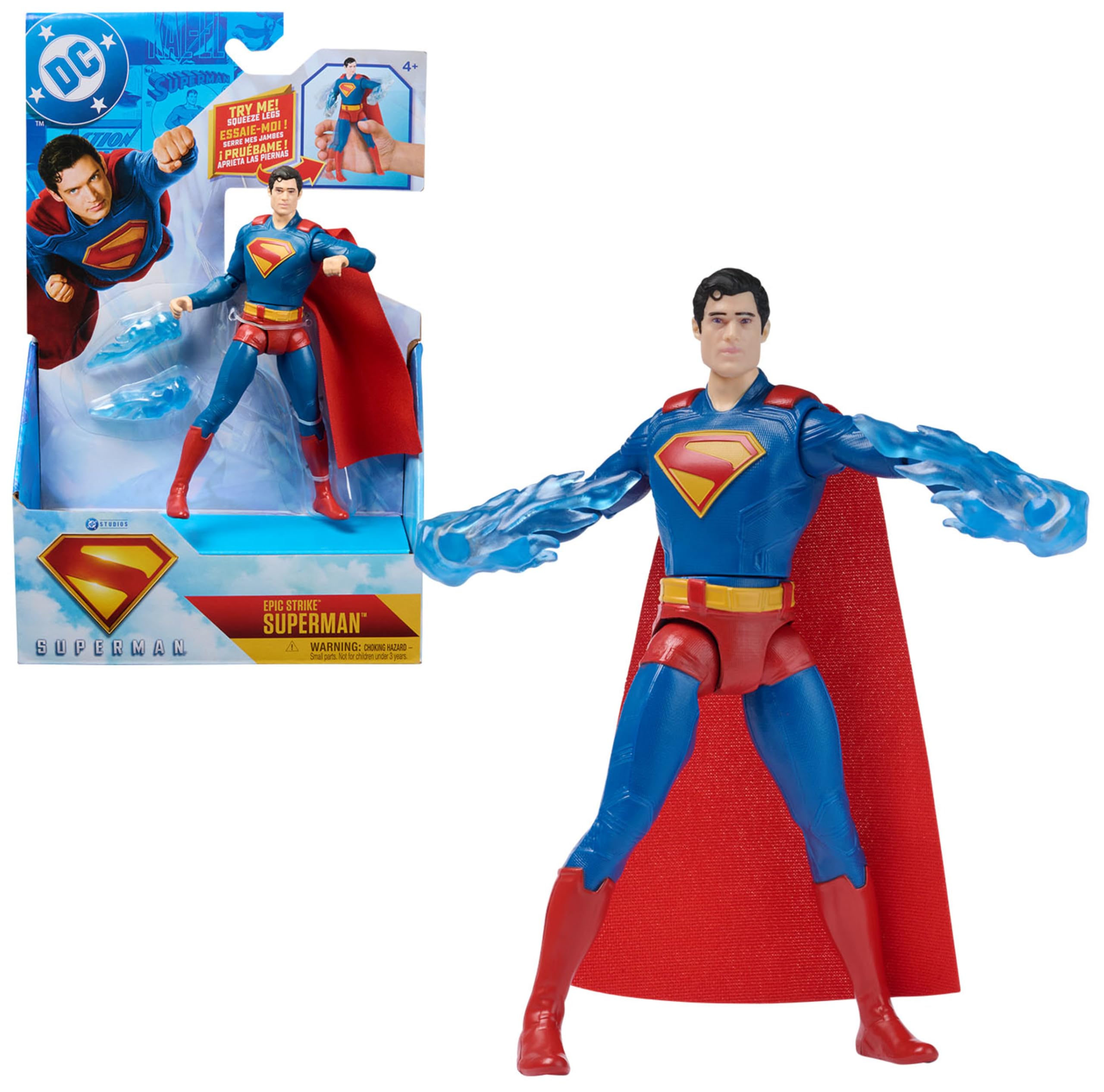 DC Comics Superman - Deluxe Action-Figur Superman, 15 cm, zum Spielen und Sammeln, Spielzeug für Kinder ab 4 Jahren