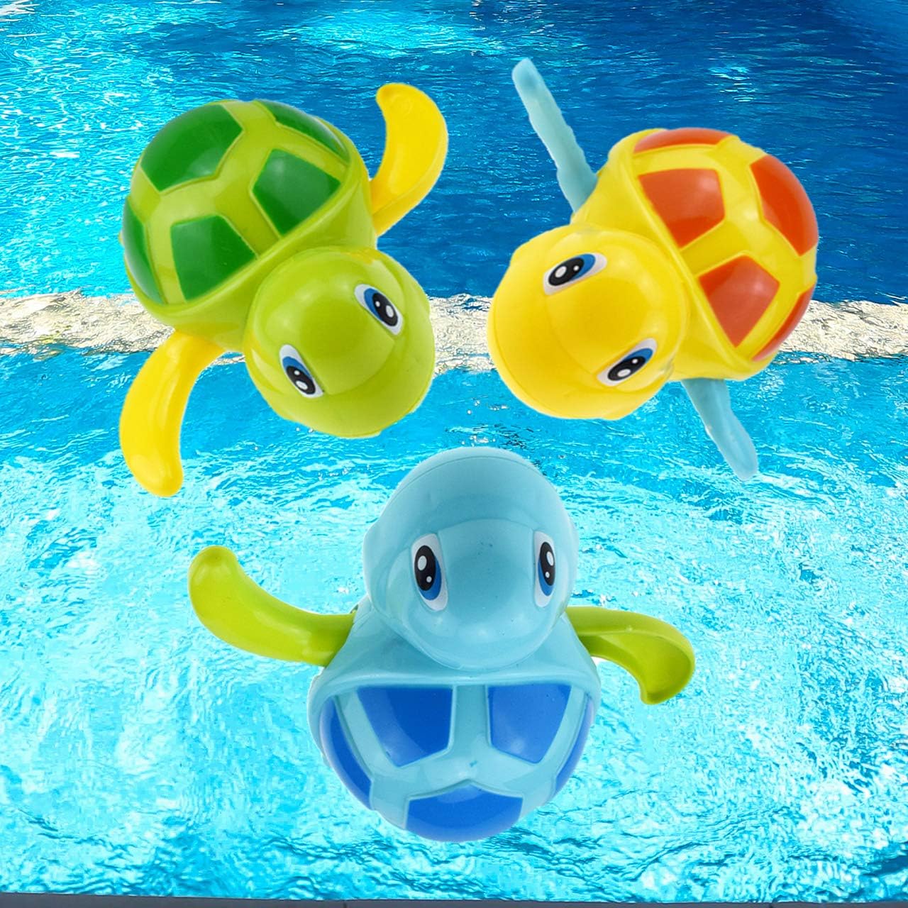 EcoFriendly Material Floating Toys 3 Pack Wind Up Bath Toys,Turtle
