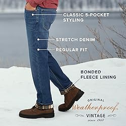 Fleece-Lined Regular Jeans - Medium Vintage by