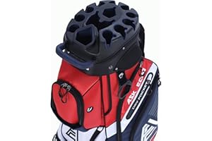 ASK ECHO T-Lock Golf Cart Bag with 14 Way Organizer Divider Top, Premium Cart Bag with Handles and Rain Cover for Men