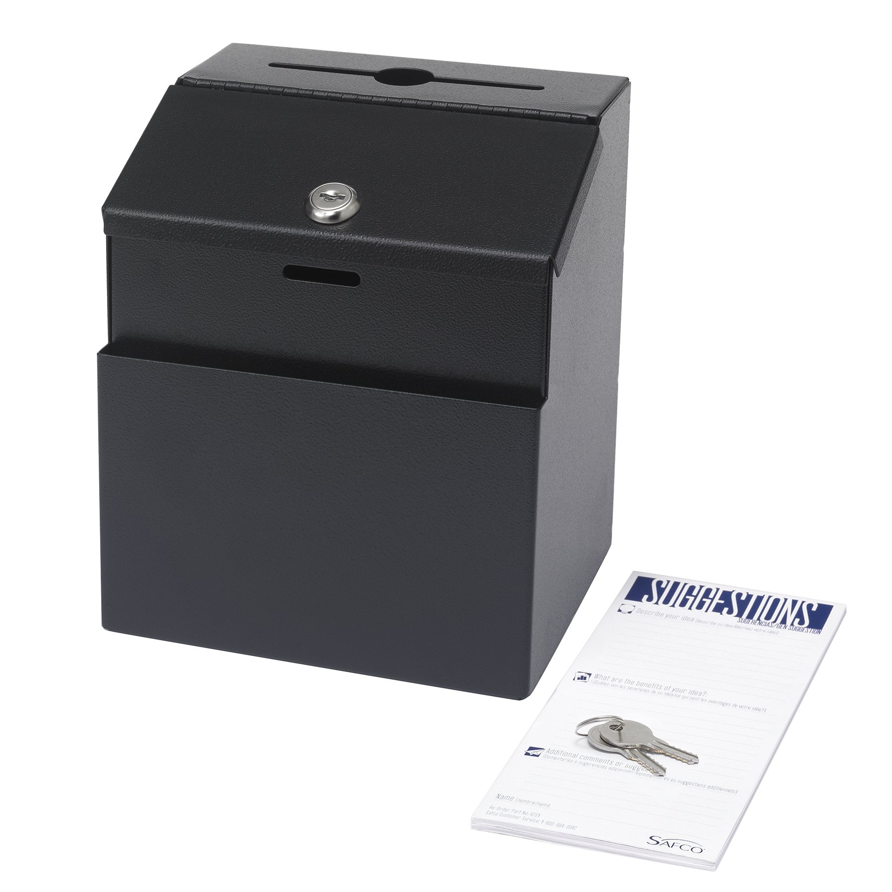 Safco Steel Suggestion Box, Black
