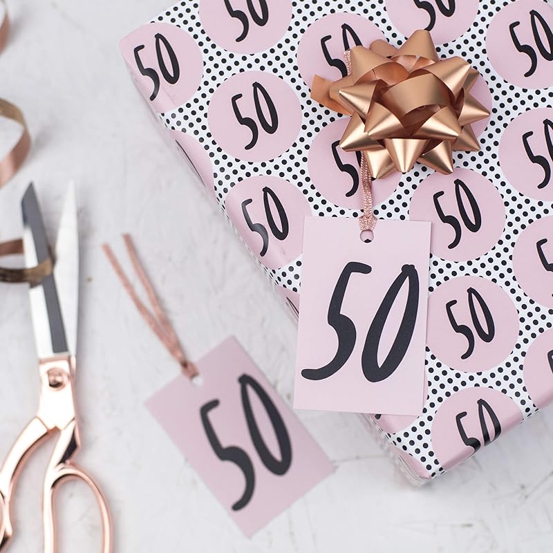 50th Gift Wrap Wrapping Paper Wrapping Paper Roll Wrapping Paper