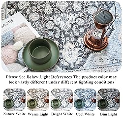 HILORUUG Washable Area Rug 6x9 - Bedroom Living