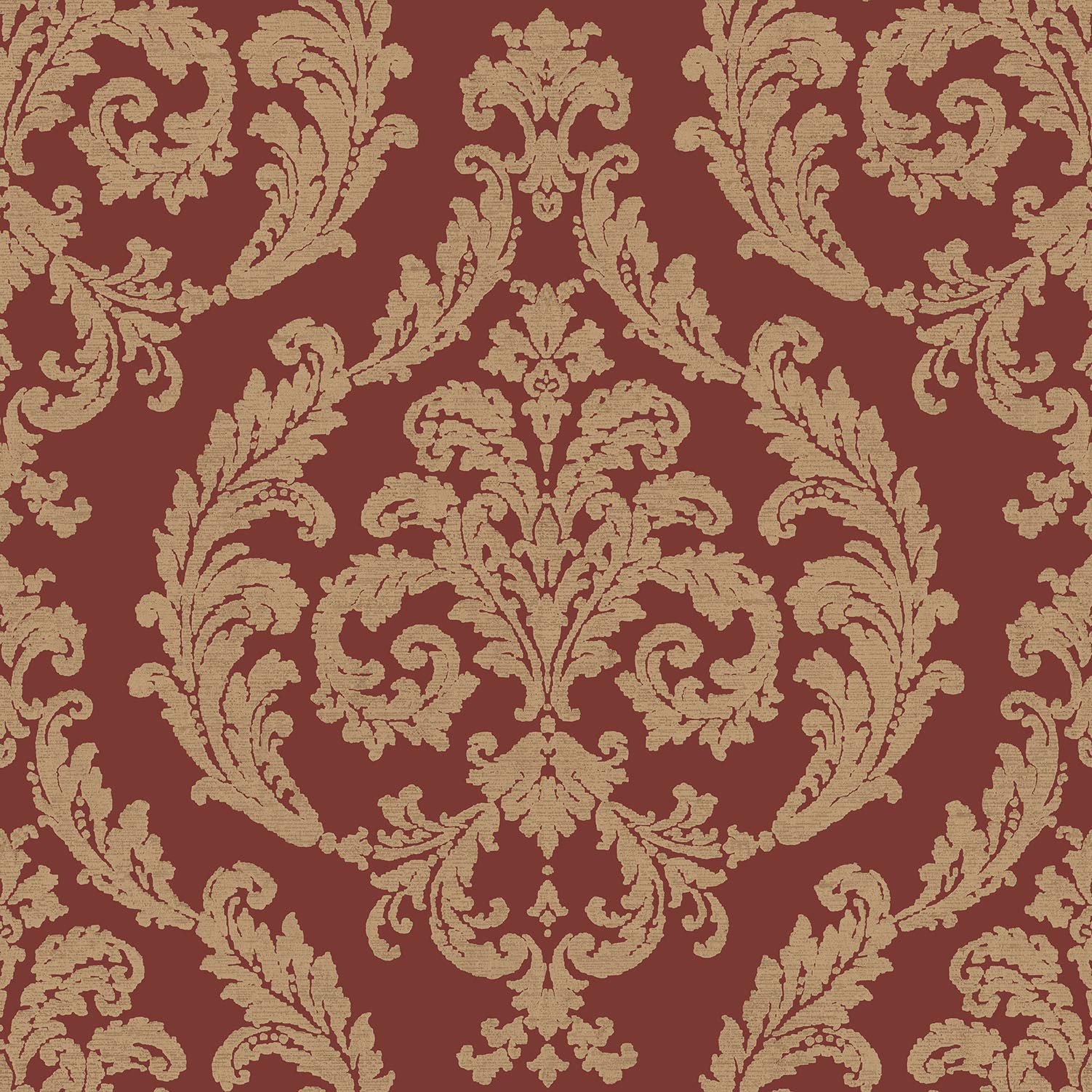 Galerie G67612 Palazzo Large Scale Damask Design Wallpaper, Red, 10m x 53cm