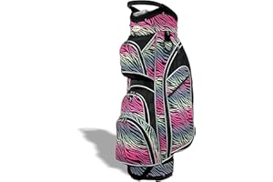 Taboo Fashions Monaco Collection 14-Way Ladies Golf Bag - Lightweight Women’s Golf Cart Bag with Insulated Cooler Pocket, Rain Hood & More - Golf Accessories for Women