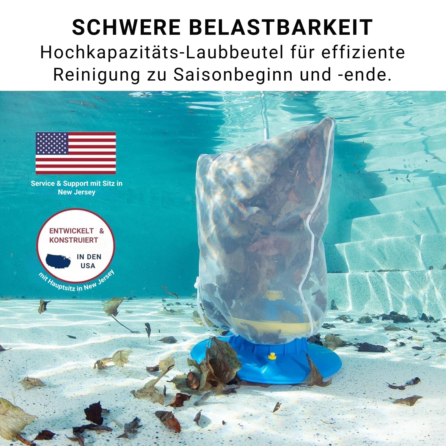 Pool Blaster Water Tech, Laubsauger, kabellos, batteriebetrieben, für Schwimmbecken, Laubsauger ist schnell zu reinigen und enthält einen robusten Netzbeutel 3