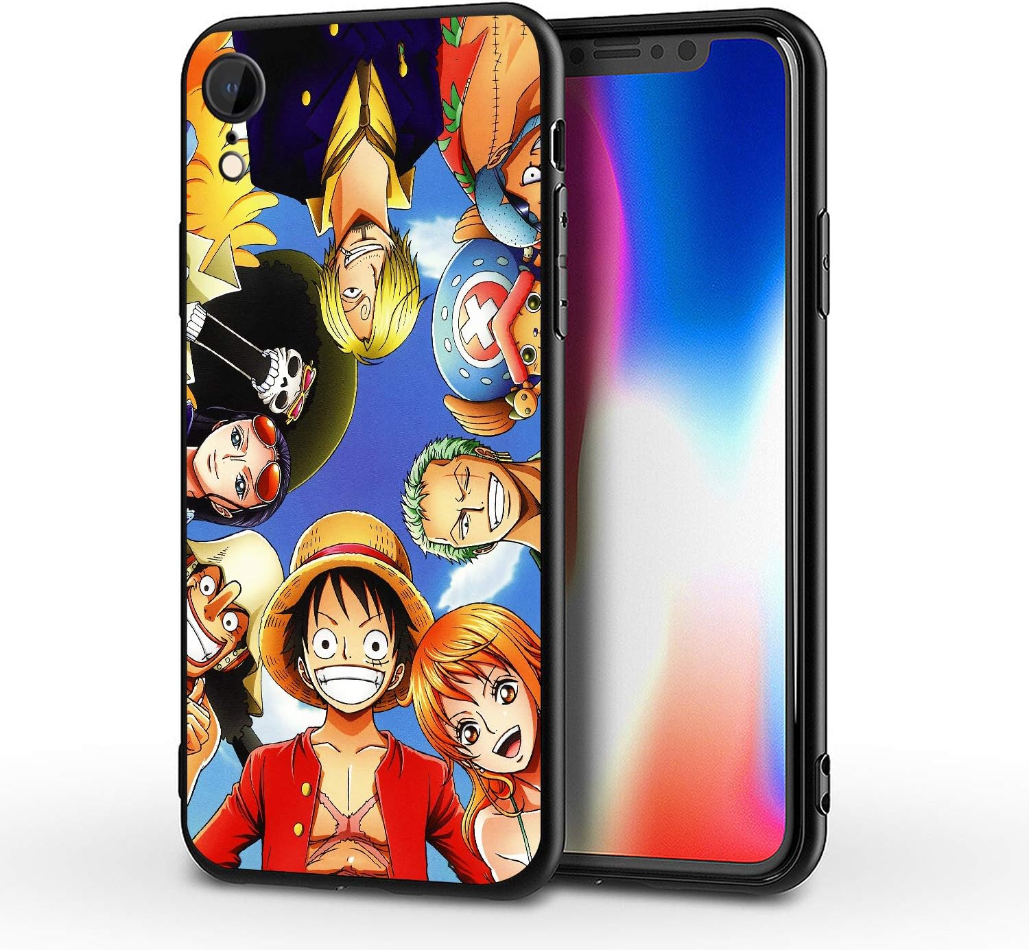 iPhone XR Case 6.1" Soft Rubber Frame and Hard PC Back Cover Cases (One-Piece)