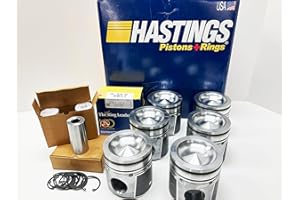 Hastings Pistons Compatible with Cummins 5.9 5.9L 2004-08 +.020 Pistons With Rings H/O 17:1 Pistons Matched & Balanced 6 ea