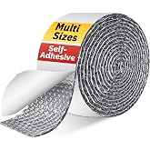 Double Bubble Reflective Foil Insulation Tape, Self-Adhesive Ac Pipe Insulation Wrap for AC Hose, HVAC Duct, Exhaust Hose, Bubble Wrap Insulation for Weatherproof Attics, Windows, Garages - 4 inch