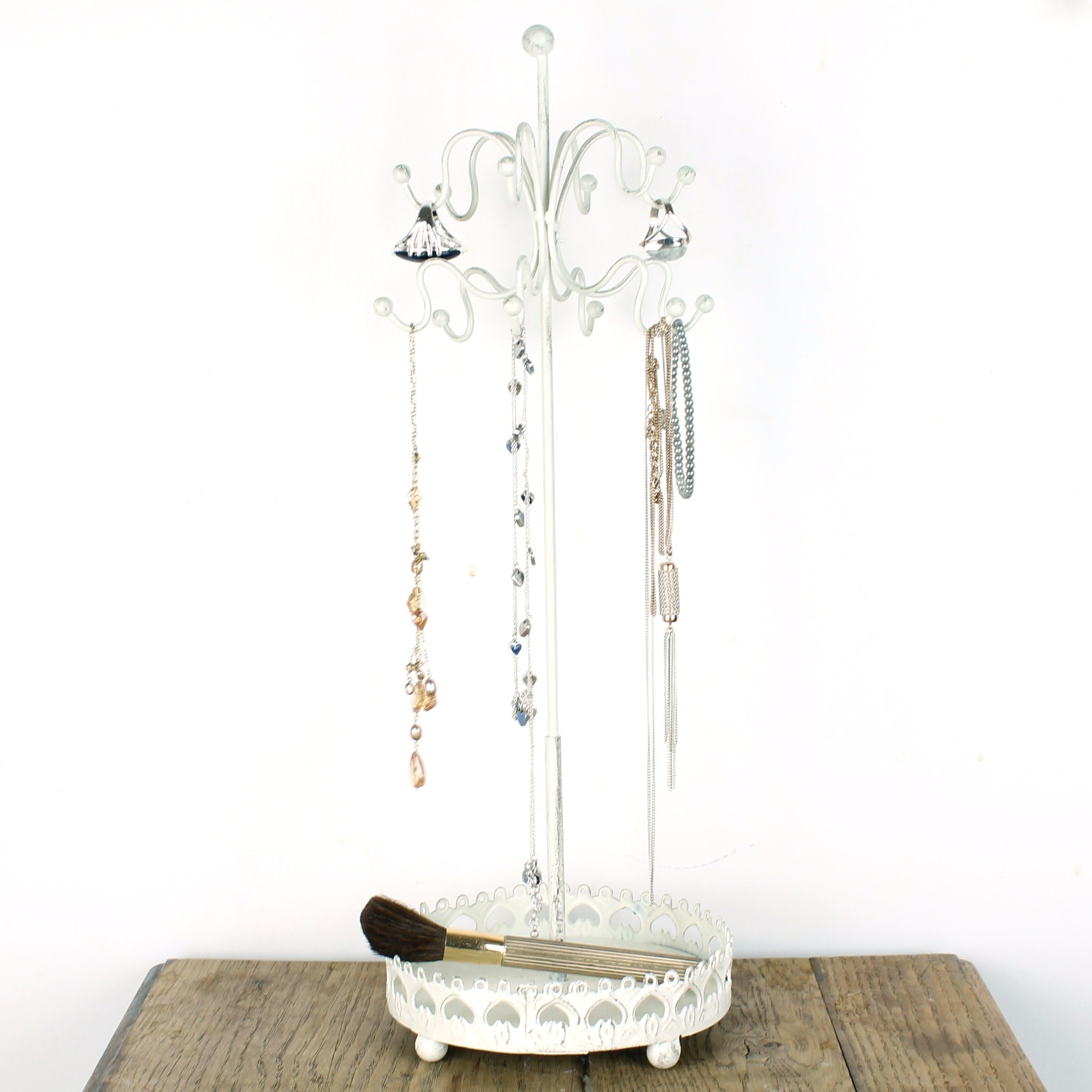 Chaise Longue Boutique Rustic Jewellery Stand with Storage Tray