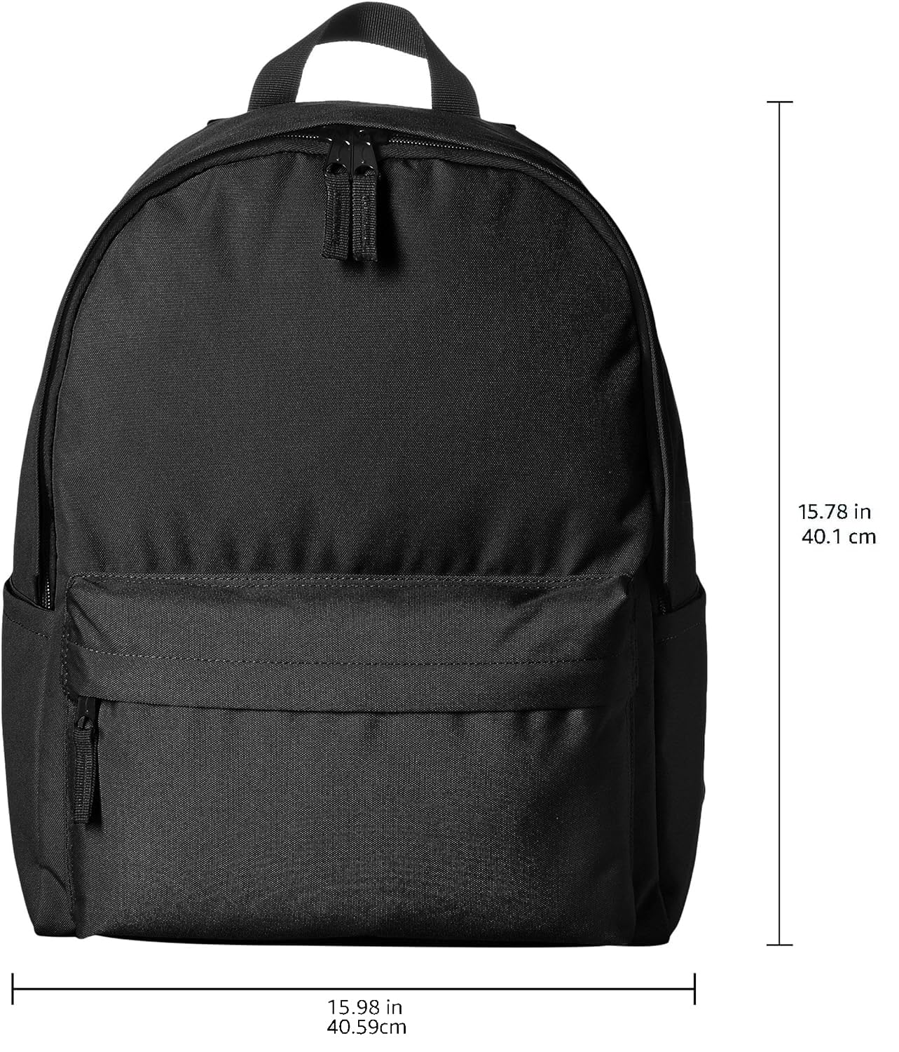 Amazon Basics Backpack for School, Study, Travel, Durable Classic Design, Book Bag, Black