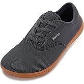 WHITIN Men's Wide Canvas Barefoot Sneakers | Zero Drop Sole | Minimalist Footwear