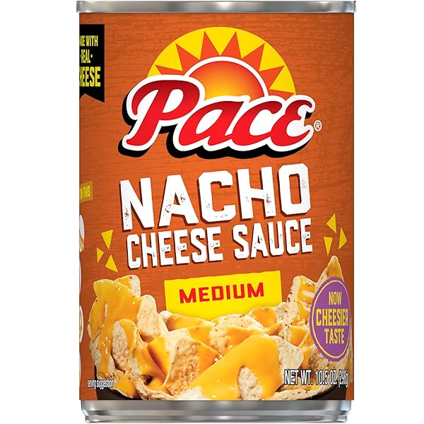 PACE MEDIUM NACHO CHEESE SAUCE, 10.5 OZ CAN