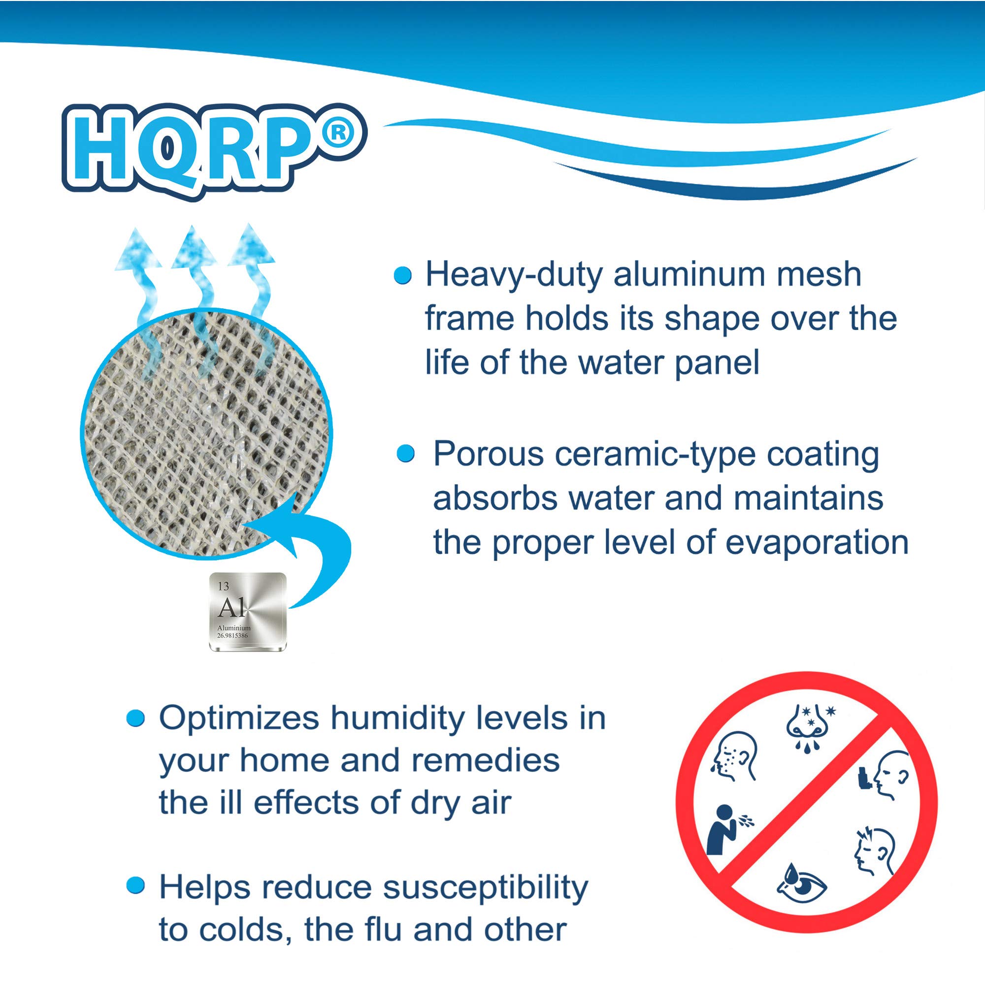 HQRP 2-Pack Water Filter compatible with Trane/American Standard BAYPAD02A1310A; HUMD300A / HUMD500A / THUMD300ABA00B / THUMD500APA00B Humidifiers 10