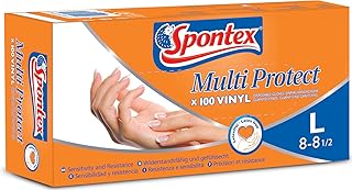 Spontex Multi Protect 100 Gr.L - 100 Einmalhandschuhe - latexfrei & gepudert
