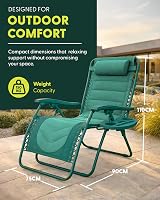 KEPLIN Set of 2 XXL Premium Heavy Duty Padded Zero Gravity Chairs view 2