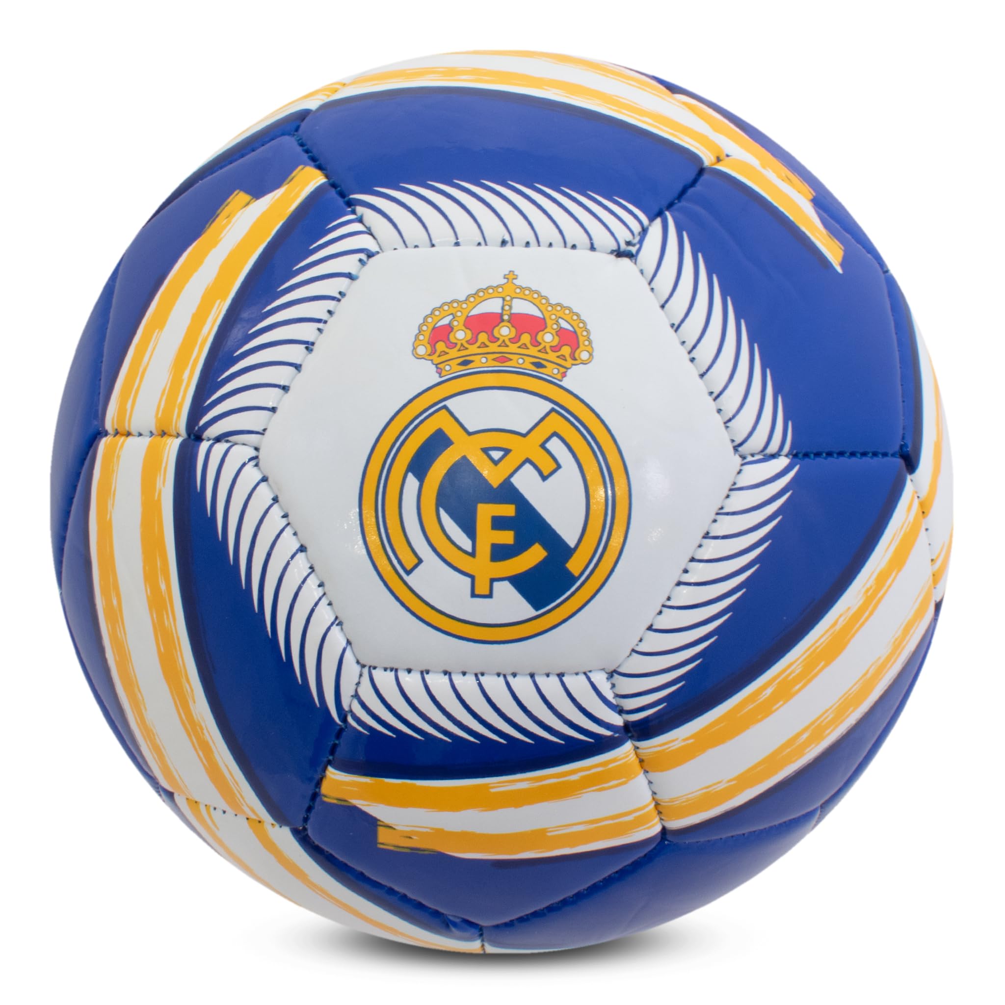 Hy-Pro Officially Licensed Real Madrid CF Cyclone Football – Real Madrid Football Size 5, Training Match Ball for Garden and Outdoors – Collectible Fan Gift for Collecting, Training and Play