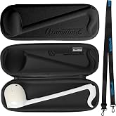 Otamatone Official Slim Case for Deluxe Size (17.25 inch) - Black | Musical Instrument Toy Synthesizer Hard Shell Cover, Smooth Fitted Protective Interior with Official Logo Strap