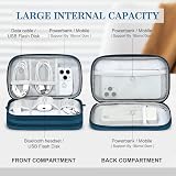 FYY Travel Cable Organiser Bag Double-Layer Electronics Case Green view 3