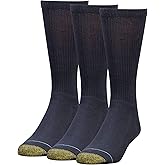 GOLDTOE mens Uptown Crew Socks, 3-pairs