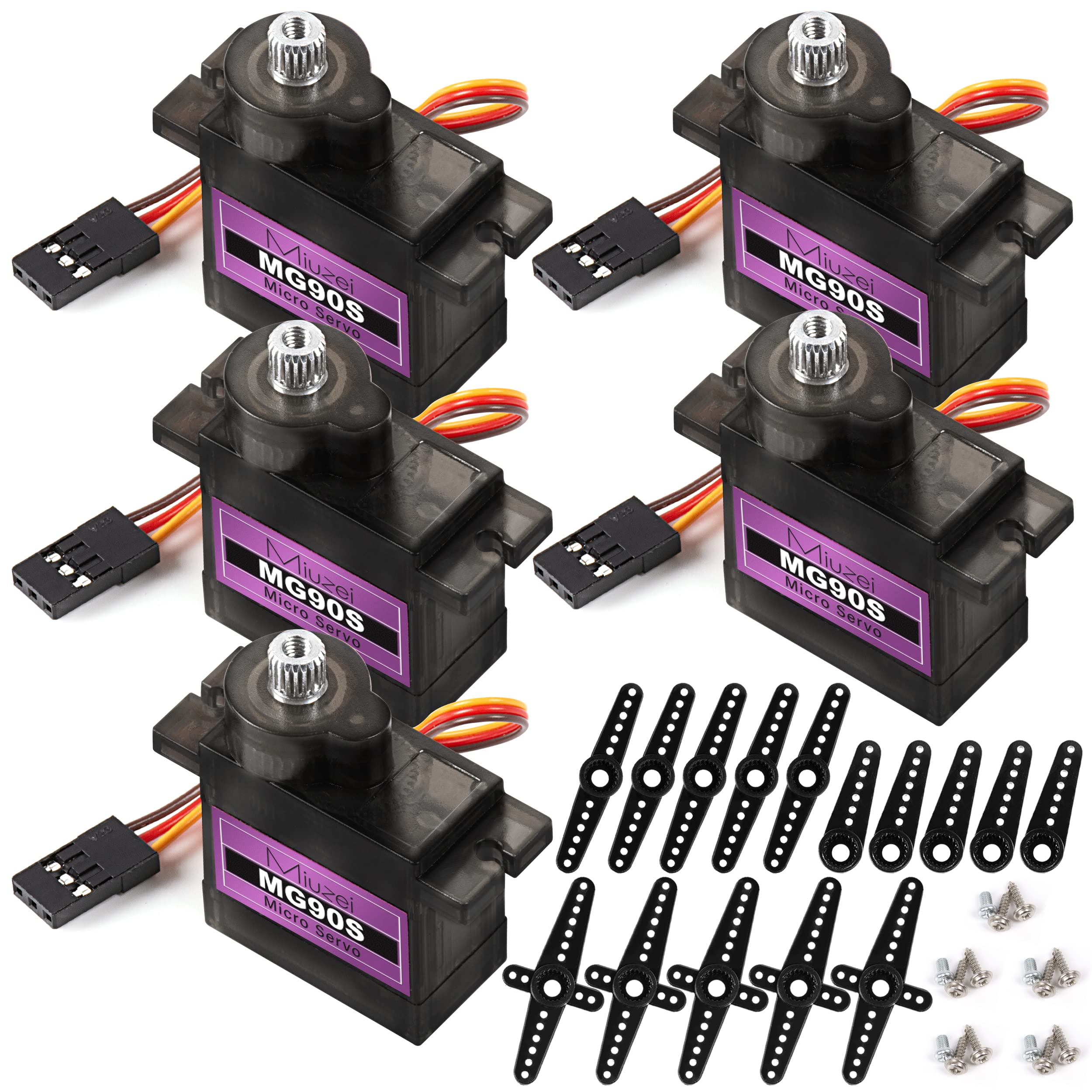 Miuzei MG90S 9G Micro Servo Motor Metal Geared