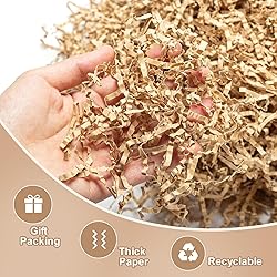 Wowxyz 1 LB Crinkle Cut Paper Shred Brown Crinkle