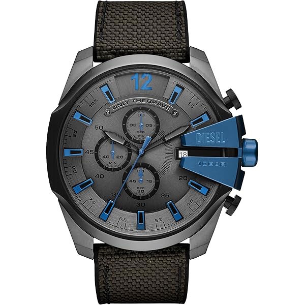 Amazon.com: Diesel Mega Chief Stainless Steel Chronograph Men's