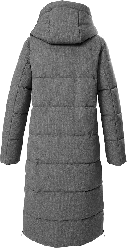 Donna Cappotto trapuntato/funzionale in piuma d'oca con cappuccio GW 17 WMN QLTD CT, dunkelanthra, 42, 43345-000
