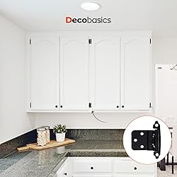 DecoBasics 3/8" Inset Cabinet Hinges Black