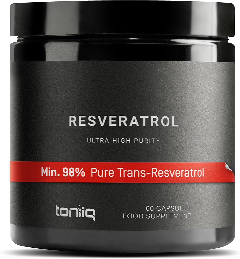 Toniiq Resveratrol 98% Pure Trans Resveratrol 600mg 60 Caps