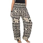 LOFBAZ Yoga Harem Hippie Pants for Women S-4XL Plus Boho Clothing PJ Elephant
