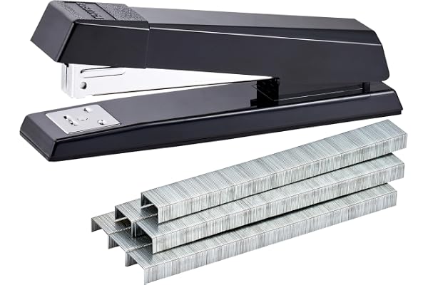 Bostitch Office No-Jam Premium Desktop Stapler, Full-Strip, 25 Sheet Capacity, Black