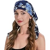 ZLYC Chemo Headwear Pre Tied Head Scarf Headwraps Lightweight Turban Beanie Cap for Women